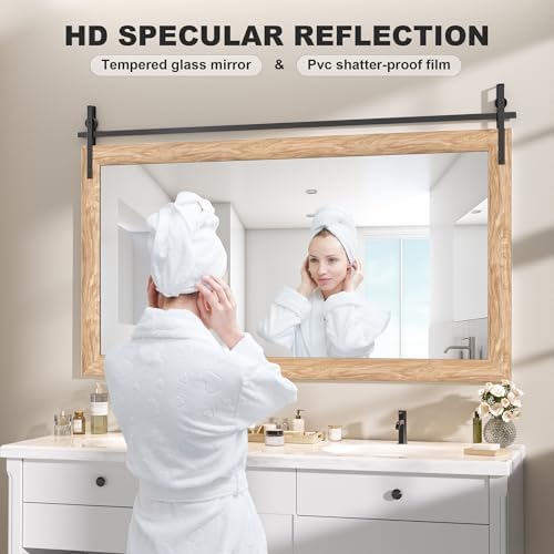 Hasipu Farmhouse Bathroom Mirror - Image 4