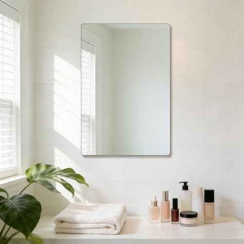 Bathroom Mirror for Over Sink 36x24 Inch Frameless Wall Mirror Rectangle - Image 2