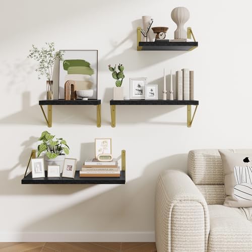 Deep Wall Shelves 16"W x 12"D Engineered Wood Floating Shelves - Image 7
