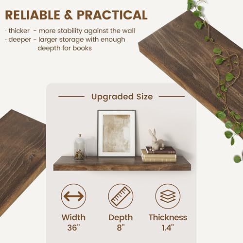 Floating Shelves for Wall Decor, Rustic Wall Shelves - Image 5