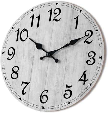 14 Inch Wall Clock, Silent Battery Operated Analog Clock by HYLANDA