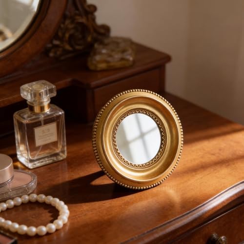 Golden Mini Vintage Mirror - Image 3