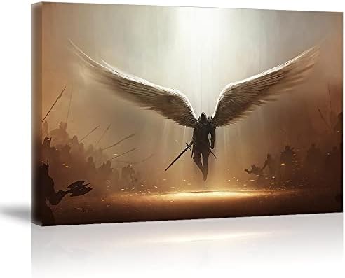 Fantasy Angel Stretched Canvas Wall Art by Lasdel