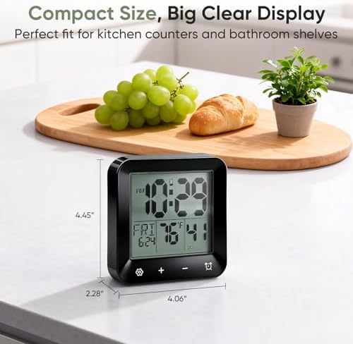 Digital Waterproof Shower Clock, Bathroom Kitchen Clock - Image 5