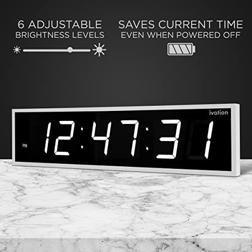 Ivation Oversized Digital Wall Clock - Image 4