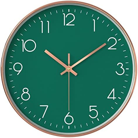 12 in Wall Clock Non-Ticking Quartz Silent Battery Operated Round Clocks Home by YTAONS