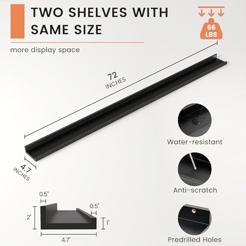 Picture Ledge Shelf, Long Floating Shelves - Image 3