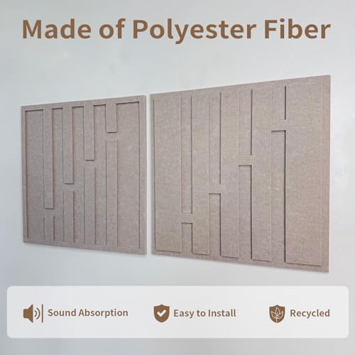 3D Decorative Felt Double-layer Acoustic Panels Linear Pattern - Image 4
