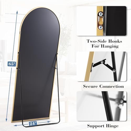 DUMOS 65"x24" Arched Full Length Mirror - Image 5