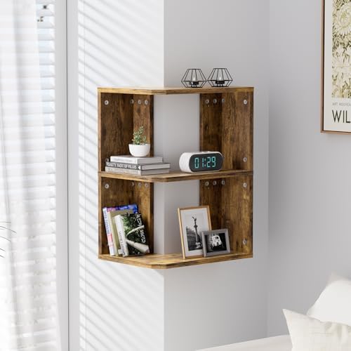 Floating Corner Shelf, 3-Tier Floating Shelf - Image 2