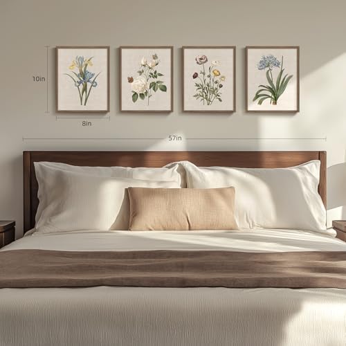 Framed Vintage Floral Botanical Wall Art - Image 5