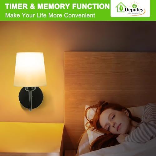 Depuley Wall Sconces Battery Operated: Set of 2 Wireless Wall Lights - Image 6