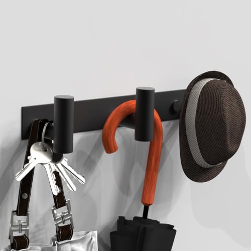 VAEHOLD Black Hat and Coat Wall Mount Rack - Image 2