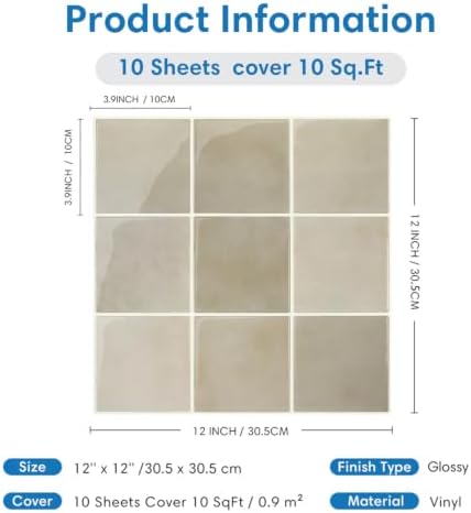 COMSTICKC Thicker Peel and Stick 3D Backsplash Tiles Kitchen Bathroom - Image 5