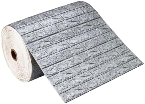 Queenbox 27.6x196.9 in Faux Brick Peel and Stick Foam Soft Waterproof Wall Panel by Queenbox