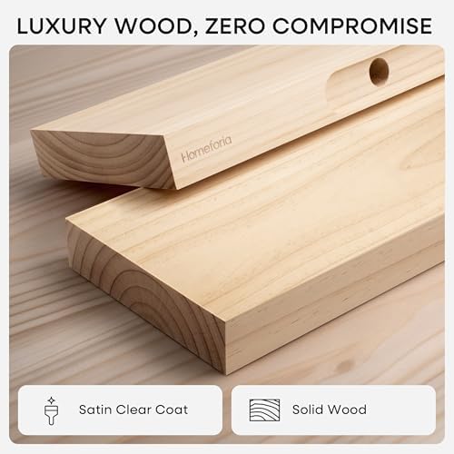 Homeforia 60 Inch Floating Shelves, High-End Solid Pine Wood - Image 3