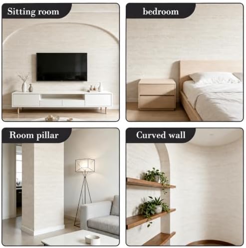 Peel and Stick Faux Travertine PVC Wall Panels, Light Beige, 15.7"x118" - Image 3