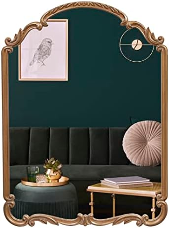 Wylde Iris English Estate Carved Arch Wood Wall Mirror, Mirror by WyldeIris