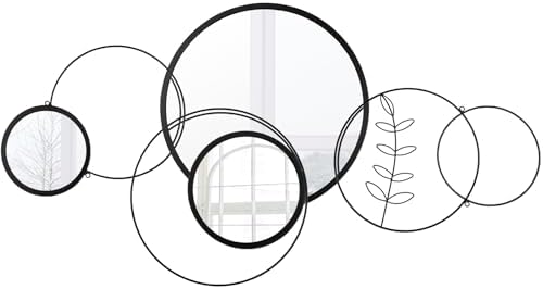 Hicarer 4 Pcs Wall Mirror Decoration Round Decorative Mirrors 41.34'' x 17.72'' - Image 2
