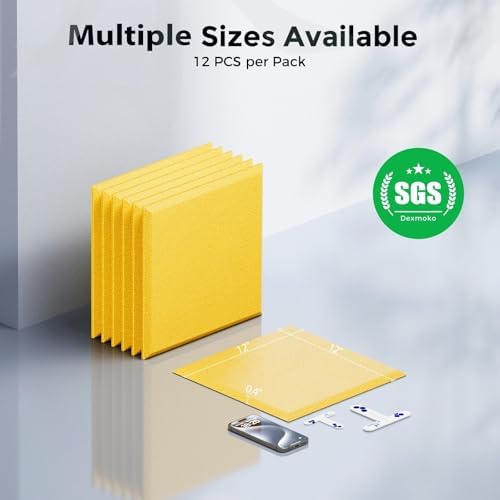 12 Pack Self-Adhesive Acoustic Panels, 2nd Generation Sound Absorbing Panel - Image 7