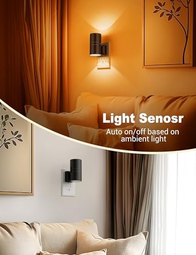 JandCase Amber Night Lights Plug into Wall, Dimmable Night Light Plug in - Image 3