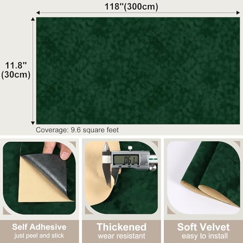 Vintage Green Velvet Flocking Liner - Image 7