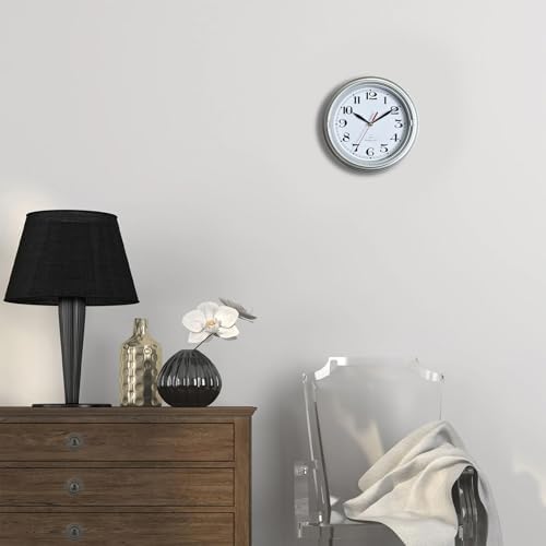 WANGIRO 8" Modern Wall Clock Silent Non-Ticking Battery Powered - Image 5