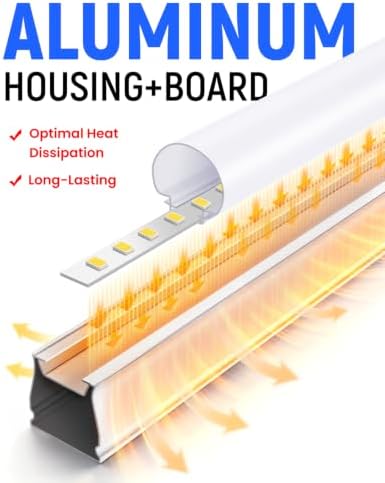 T5 LED Shop Lights 4FT, 20W 2300lm 6500K, Cabinet and Garage Light 4 Pack - Image 2