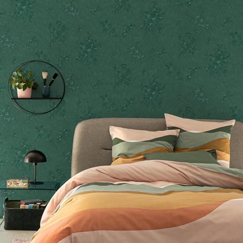 Dark Green Wallpaper Silk Embossed Texture Contact Paper 393in17.7in - Image 3