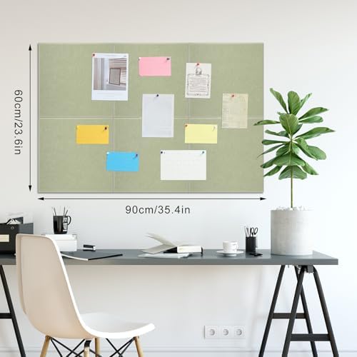 Large Cork Board 36" x 24", 6 Pack Felt Bulletin Board, Pin Boards - Image 6