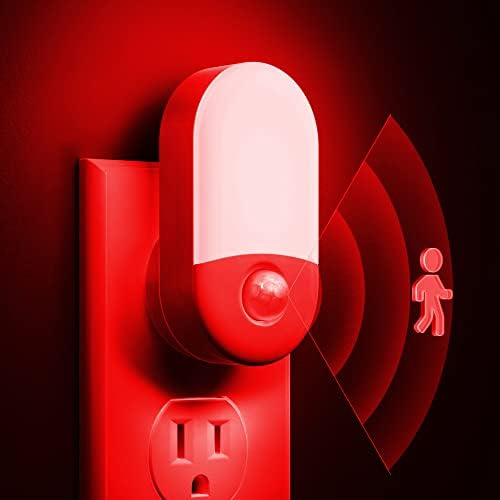 L LOHAS LED Red Night Light, Motion Sensor Night Light, Sleep Aid Red by LLOHASLED