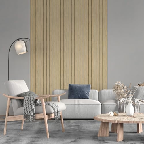 CHIHUT 24"x197" Wide Size Flexible Wood Slat Wall Panels Peel and Stick Thick - Image 6