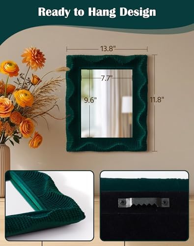 Emerald Green Wavy Vanity Mirror - Image 5