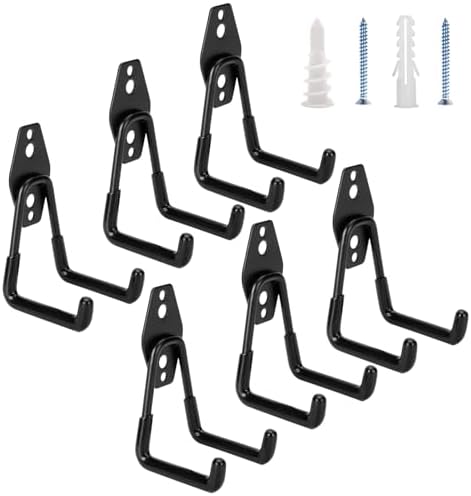 6 Pack Garage Hooks Heavy Duty by BuildSuperHomeByYourself