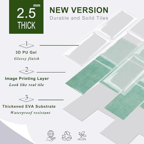 STICKGOO 10-Sheet Subway Tile Peel and Stick Backsplash, Self Adhesive Vinyl - Image 7