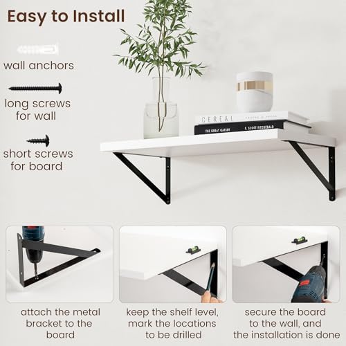 Axeman Floating Shelves for Wall White - Image 6