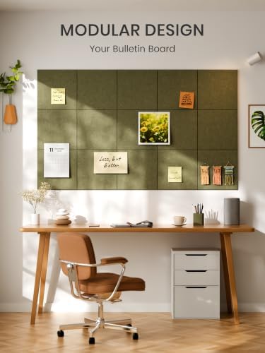 Bumusty 48"x 36" Large Felt Bulletin Board Tiles - Image 7
