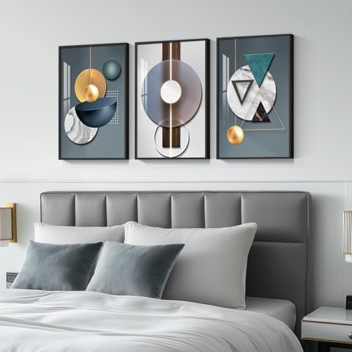 Framed Modern Wall Art for Living Room, 3 Piece 16x24 In - Image 3