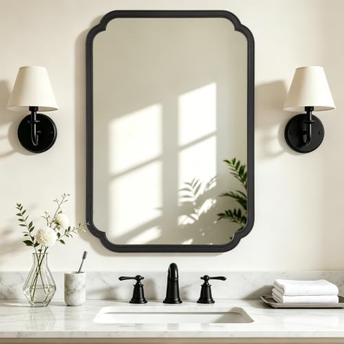 HOMECOOKIN Wood Bathroom Mirror by HOMECOOKIN