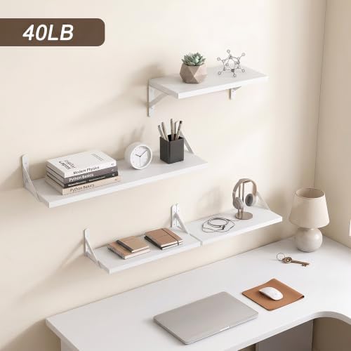 YGEOMER 4 Different Sizes Floating Shelves - Image 2