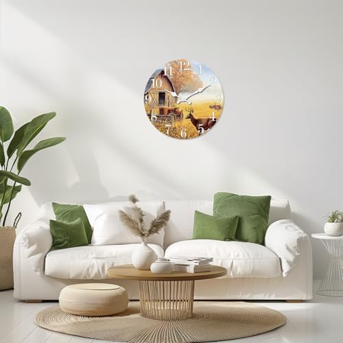 XNM 14 Inch Farmhouse Wooden Clocks - Image 2