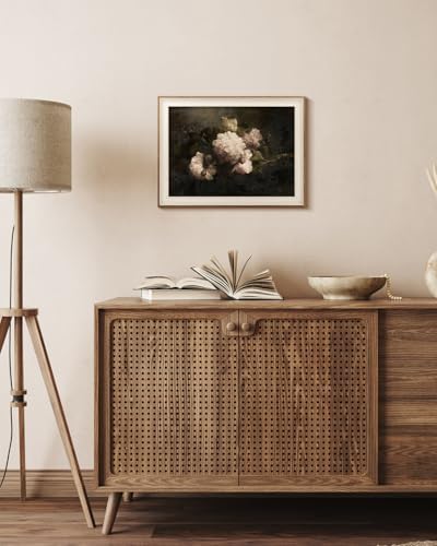 VIYYIEA Framed Rustic Peony Botanical Wall Art - Image 2