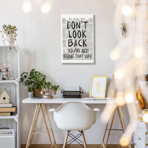 Black and White Retro Newspaper Wall Art Trendy Inspirational Quote Poster - Image 5
