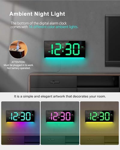 Large Digital Wall Clock 12", Digital Clock - Image 3