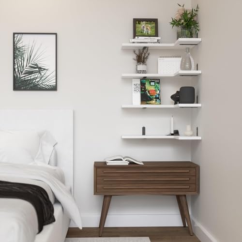 Floating Corner Shelves for Wall, Corner Wall Mounted Shelf for Home Décor - Image 7