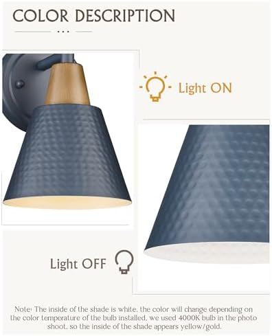 FEMILA Modern Wall Sconces Set of 2, 1-Light Wall Lighting Bathroom Sconces - Image 3