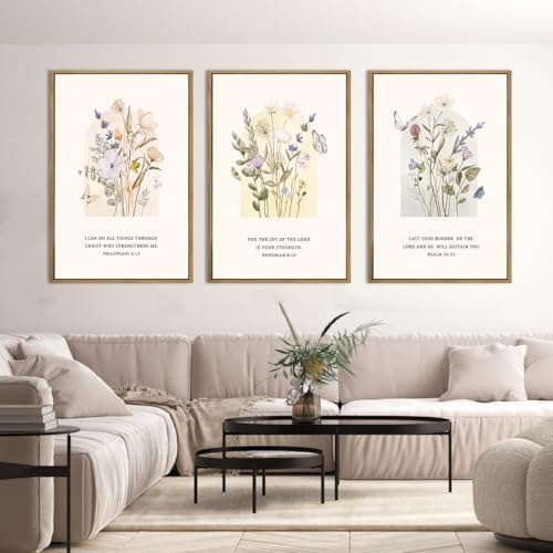 IARTTOP Extra Large Wildflower Christian Wall Art Framed 24x36 Inch Floral - Image 6