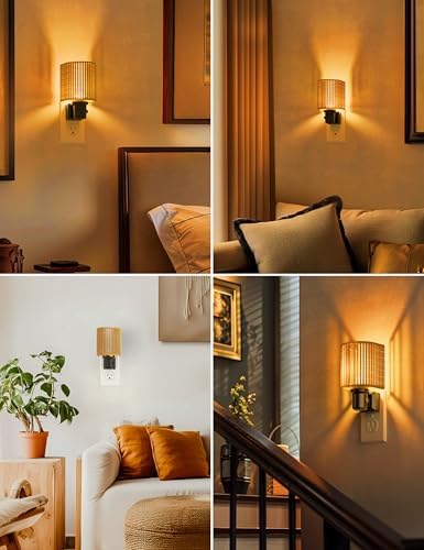 L LOHAS LED Night Lights Plug into Wall, Amber Boho Nightlight Plug in Wall - Image 5