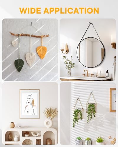 PinCute Picture Hangers, Picture Hanging Hooks Drywall Hooks - Image 6
