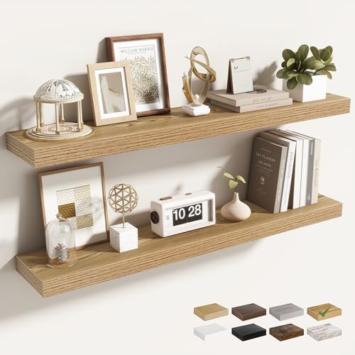 Acovy 36 Inch Floating Shelves for Wall 2 Pack, Wall Mounted Floating Shelf by Acovy